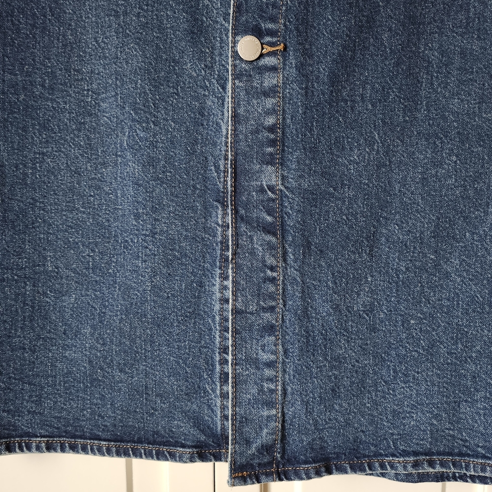 Universal Thread Blue Button-Front Midi Denim Ski… - image 3